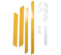 Katnetoly Riflettenti nel PVC Impermeabile per Pieghevoli Kickscooter Max G30 (Bianca Bianca Giallo)