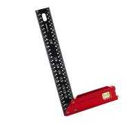 Katnetoly Righello Quadrato Combinato per Fori Quadrati da 90 Gradi In Lega di Alluminio Ad Alta Precisione, Multifunzione, 30 cm