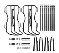 Katnetoly Ripiano Forcella Anteriore della Bicicletta con Borsa per Forcella in Metallo per Bici, Portapacchi per Ciclismo su Strada, Borsa per Bici Portatile da 10 Litri, Accessorio 2 Pezzi