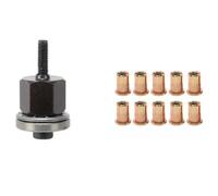 Katnetoly Rivettatrice Manuale per Rivetti, e, Adattatore per Targhe In Metallo, Installazione Semplice, 11 Pezzi