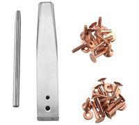 Katnetoly Rivetto e Sbavatura in Rame Rosso con Dispositivo di Fissaggio per Rivetti in Rame con Incastonatore per Sbavature Installare Lo Strumento di Impostazione e La Taglierina per Fori