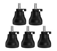 Katnetoly Rotelle Girevoli Sostitutive per Sedia da Ufficio, Poggiapiedi Fissi, Passaggio Facile Tra Scorrimento e Freno Della Ruota, 5 Pezzi