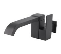 Katnetoly Rubinetto per Lavabo da Bagno Rubinetto per Acqua Fredda un Parete Vasca da Bagno Beccuccio un Cascata Rubinetto per Lavabo Mop Rubinetto per Piscina -Nero