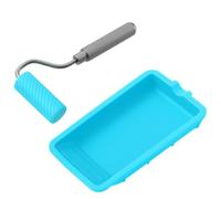 Katnetoly Rullo per Colla In Silicone 48mmx20mm con Manico del Vassoio per Arti, e Progetti di Lavorazione del Legno