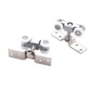 Katnetoly Rullo per Porta Scorrevole, Puleggia per Porta Scorrevole, Puleggia per Porta In Vetro A 4 Ruote, Ruota In Nylon Silenziosa