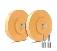 Katnetoly Ruota per Rimozione Decalcomanie, Gomma per Rimozione Adesivo, con Adattatore, Confezione da 2, Ruota per Gomma da 4 Pollici, per Trapano, Rimuove Vinile per Auto, Durevole, Facile da Usare.