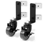 Katnetoly Ruote Anteriori Doppie Migliorate A 360°, Acciaio Inossidabile, Set da 2 Ruote Girevoli per Cassetta Degli Attrezzi con Rotelle, Accessori per Cassetta Degli Attrezzi