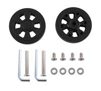 Katnetoly Ruote di Ricambio per Valigie da 60 Mm X 15 Mm Ruote di Ricambio per Valigie Resistenti All'Usura Protezione Ambientale Coppia Nera In PU