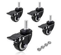 Katnetoly Ruote Girevoli, Set di 4 Ruote Girevoli Pesanti per Impieghi Gravosi con Freno, per Mobili da Carrello