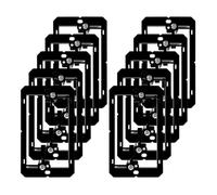 Katnetoly Scatola A Bassa Tensione, Piastra A Muro Singola, Confezione da 10, Staffa di Montaggio A Filo A Bassa Tensione per Rete, Coassiale, Altoparlante