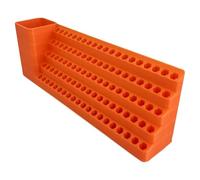 Katnetoly Scatola di Stoccaggio per Portabit, Scatola per Portautensili con Punte per Cacciavite, Cassetta Degli Attrezzi con Supporto per Trapano, Contenitore per Punte da Trapano con 100 Fori