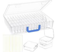 Katnetoly Scatola Organizzatore Perle per Gioielli Che Producono 60 Pezzi Piccole Scatole di Stoccaggio di Perline con Coperchio Incernierato, Grande Artigianale con Manico