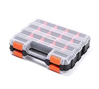 Katnetoly Scatola per Accessori Portatile A Doppia Faccia con Polimero Resistente Agli Urti e Divisori In Plastica Rimovibili