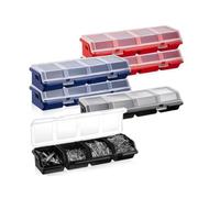 Katnetoly Scatola per Organizzatore A Vite da 6 Pacchi con Coperchio Strumento Divisore 4 Compartments Toolbox Cabox Case per la Memoria di Piccole Parti