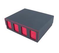 Katnetoly Scatola Porta Carte per Carte Collezionabili con Finestra di Visualizzazione per Carte da Gioco Magic, Porta Carte Rosso