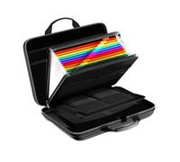 Katnetoly Scatola Portadocumenti Ignifuga, Organizer Rigido Ignifugo con Serratura e Cartella Portadocumenti A Fisarmonica da 13 Tasche per Ufficio Domestico