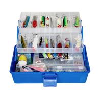 Katnetoly Scatola Portaoggetti per La Pesca, Contenitore per Attrezzi da Pesca con Maniglia, Scatola per Attrezzatura Impermeabile