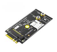 Katnetoly Scheda Adattatore da Chiave M.2 Key B A A+e con Slot per Scheda SIM Nano per Modulo 3G/4G/5G Supporta USB 2.0/PCI-e 3042/3052.