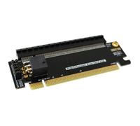 Katnetoly Scheda di Prolunga PCI-e 5.0 X16 A metà Altezza per Piena Altezza, Supporta Scheda Tester PCIe 5.0 X16 con Alimentazione Esterna.