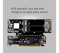 Katnetoly Scheda Divisa PCIE4.0 PCIE4.0 da X16 Un X8+X4+X4 Scheda di Espansione Nvme PCIe4.0 2 Porte di Ingresso NVME Scheda Riser di Espansione
