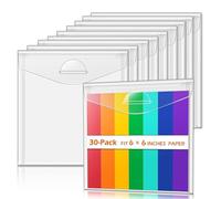 Katnetoly Scrapbook Storage Scrap con Coperchio, Maniche In Plastica 6x6 Pollici per Contenere 30 PCS Carta per Scrapbook