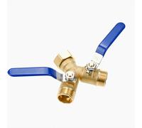 Katnetoly Sdoppiatore per Tubo da Giardino, Sdoppiatore A Y per Tubo con Arresto, Sdoppiatore per Tubo A 2 Vie per Impieghi Gravosi, Valvola A Y da 3/4 Pollici con Filettatura GHT