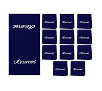 Katnetoly Segni di Posti A Sedere Riservati per Sedie - 12 Pezzi, Segni Riservati da 22 Pollici per Banchi di Chiesa, Segnaposto di Stoffa per Il Ristorante Blu