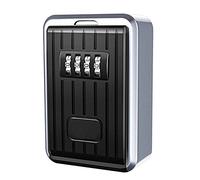 Katnetoly Serratura a 4 cifre Combinazione di scatole in lega di alluminio Resistente agli agenti atmosferici Key Hider con codice resettable Storage a parete