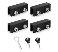 Katnetoly Serrature per Finestre 4 Pezzi Serrature di Sicurezza per Finestre Scorrevoli Regolabili, Perfette per Finestre Verticali e Porte Scorrevoli, Porte del Garage