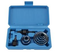 Katnetoly Set da 11 Pezzi per Taglio con A Tazza, Kit da 19-64mm per Legno, Metalli e Leghe Circolari con Apri-Foro per Falegnameria.