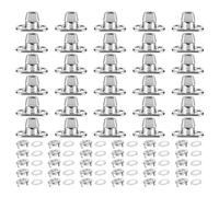 Katnetoly Set da 30 Pezzi Elementi di Fissaggio con Chiusura A Rotazione e Occhiello con Girevole, di Montaggio per Fissaggio Marino su Tela