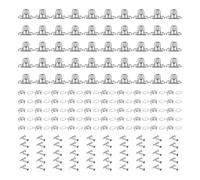 Katnetoly Set da 50 Pezzi di Elementi di Fissaggio con Chiusura A Torsione, Occhielli e Borchie, Elementi di Fissaggio Nautici In Tela con Pulsante Girevole