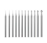 Katnetoly Set di 12 Frese per Intaglio A Forma di Cilindro-Cono, Gambo da 3/32 Pollici per La Creazione di Gioielli, Frese per Incastonatura di Pietre per Lapidario