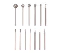 Katnetoly Set di 13 Frese Diamantate A Forma di Sfera Montate su Diamante, Set per Intaglio Della Pietra con Mandrino da 3/32 Pollici per Utensili Rotanti
