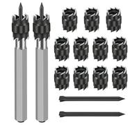 Katnetoly Set di 15 Taglierine Rotanti per Saldatura A Punti, Doppie, 3/8 Pollici HSS per Rimozione Taglierine per Saldatura A Punti, per Fogli Esagonali, per Rimozione Taglierine per Fori