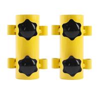 Katnetoly Set di 2 Pezzi di per da Sole, Tubo Fisso, Accessori per di Supporto, in Acciaio, Colore Giallo