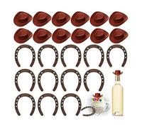 Katnetoly Set di 24 Pezzi di Ornamenti A Forma di di e Mini da Cowboy A Tema Western. Ideali Come Regalo di Nozze o per Facili da Usare e di Alta qualità.