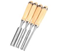 Katnetoly Set di 4 Scalpelli In Legno, Rotondi, Curvi, In Acciaio -V, Bordo Semicircolare da 6 mm/12 mm/18 mm/24 mm per Lavori DIY