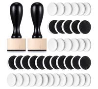 Katnetoly Set di 42 Mini Strumenti per Inchiostro, Include 2 Mini Strumenti Rotondi per Sbavature e 40 Cuscinetti di Schiuma di Ricambio per Disegnare Miscele di Sbavature