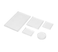 Katnetoly Set di 5 Blocchi nel Acrilico per Timbri Trasparenti per Pad per Timbri nel Acrilico Trasparente Scrapbooking DIY Espositore per Espositori nel Acrilico Trasparente