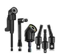 Katnetoly Set di 6 Accessori per Trapano Ad Angolo Retto con Adattatore per Trapano Ad Angolo 105° e Adattatore per Bussola A Impatto