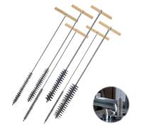 Katnetoly Set di 6 Spazzole per Fori da Trapano, per La Pulizia Dei Fori, per La Pulizia Dei Tubi, Spazzole per Fori In Acciaio Inossidabile, per La Pulizia