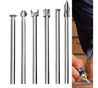 Katnetoly Set di 6 Utensili per Intaglio del Legno per Trapani Rotativi Fai-Da-Te per Scolpire Forme Artistiche Diametro Gambo 3 mm In Acciaio Resistente Kit di Attrezzi per Scultura.