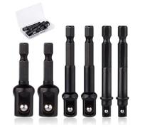 Katnetoly Set di Adattatori per Bussole A Impatto da 6 Pezzi, Set di Conversione per Avvitatori A Impatto da 1/4, 1/2, 3/8 Pollici, Kit di Adattatori per Bussole per Trapano