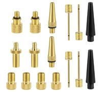 Katnetoly Set di Adattatori per Valvole per Bicicletta da 16 Pezzi, Adattatore per Valvola per Pneumatici in, Adattatore per Pompa A Sfera/AV AV/EV EV/, Ugelli Gonfiabili