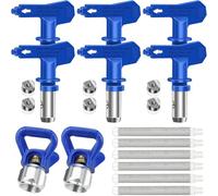 Katnetoly Set di Aria 6 Set di Ugelli Vernicianti Aria, 2 Protezioni per Ugello e 6 Filtri per Costruzione, Recinzione B