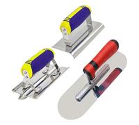 Katnetoly Set di Attrezzi per Bordare e Scanalare il Calcestruzzo In Acciaio Inossidabile - Kit per Finitura Dello Stucco e del Cemento, Utensili per la Costruzione In Muratura.