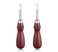 Katnetoly Set di Beveler per Smussare I Bordo In Pelle, 2 Pezzi Strumenti per Lavorare la Pelle per Fai-Da-Te, Misure 1.0 mm e 1.5 mm