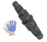 Katnetoly Set di Chiavi A Bussola Esagonali Fisse per Motociclette, Set di Chiavi A Bussola per Mandrino Nero, 12/14/17/19/22/24 mm con