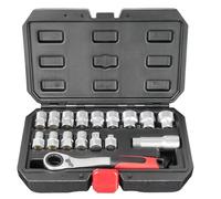 Katnetoly Set di Chiavi A Cricchetto con Presa per Pannello Elettrico per Manutenzione Veicoli, Assemblaggio Motore, Kit di Attrezzi per Meccanici e Idraulici.